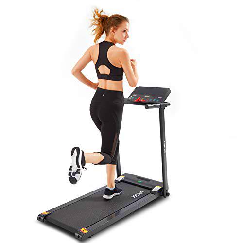 LONTEK Cinta de Correr Eléctrica Plegable 10km/h, Cinta de Andar con Pantalla LED