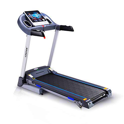 LONTEK Cinta de Correr Eléctrica Plegable, Cinta de Correr Profesional con Inclinación