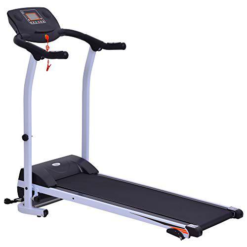 HOMCOM Cinta de Correr y Andar Eléctrica Plegable con 9 Programas Motorizado Pantalla LCD Pendiente Ajustable Velocidad 1-6 km/h Máquina de Correr 60x133x117 cm Negro