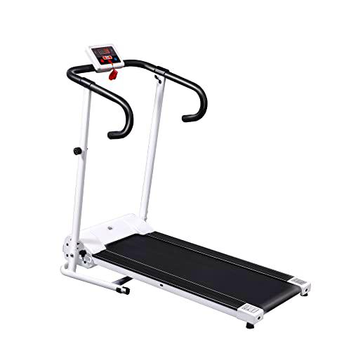 HOMCOM Cinta de Correr y Andar Plegable y Eléctrica de 500W para Fitness 1-10Km/h con Pantalla LCD y Carga Máx