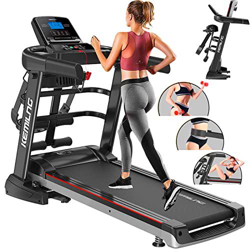 cinta de correr plegable electrica para casa 2.5HP 56cm inteligente fitness cinta de andar con Inclinacion,12 Modos Ejercicio,Rodamiento De 150 Kg,treadmill for home con bluetooth y Parlantes Dobles