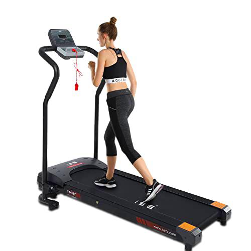 ISE Cinta de Correr eléctrica Plegable, Cinta de Correr eléctrica para el hogar con Pantalla