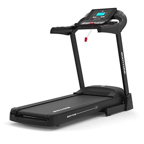 Bodytone - Cinta de Correr Plegable con 12 programas y 15 Posiciones Distintas | Cinta de Andar con conectividad Bluetooth Apps y Pantalla LED hasta 18km/h | DT17+