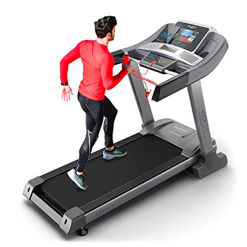 Cinta de Correr Plegable Kick 5.0 de Bluefin / 24 km/h + 5.0HP + 20 Inclinaciones/Gym en Casa/Alta Velocidad/Pantalla TFT 10.1'/ Sensores de Ritmo Cardiaco + Absorción de Impacto/Bluetooth
