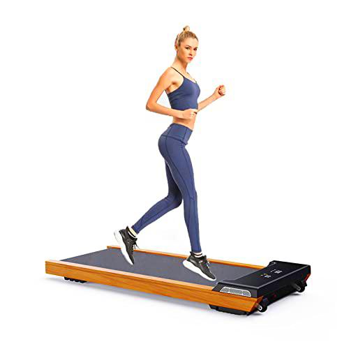 BlueField Cinta de correr debajo del escritorio, almohadilla de caminar de madera para el hogar/oficina