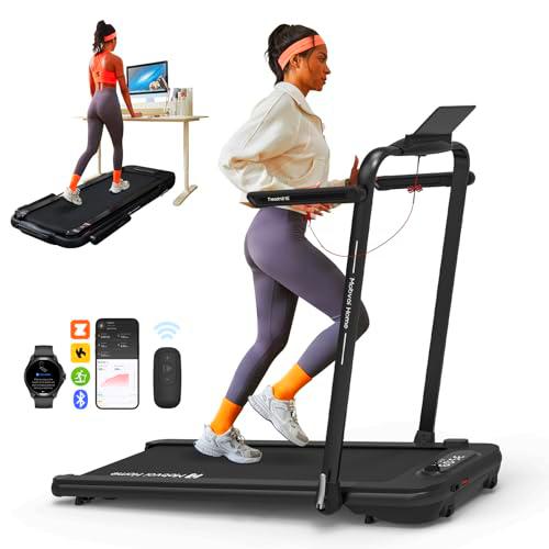 Mobvoi Home Treadmill SE Cinta de Correr Plegable 3 en 1 2.5 HP Compact Portable Under Desk Running Walking Machine con Control Remoto Pantalla LED para el hogar y la Oficina 120KG 12 KM/H