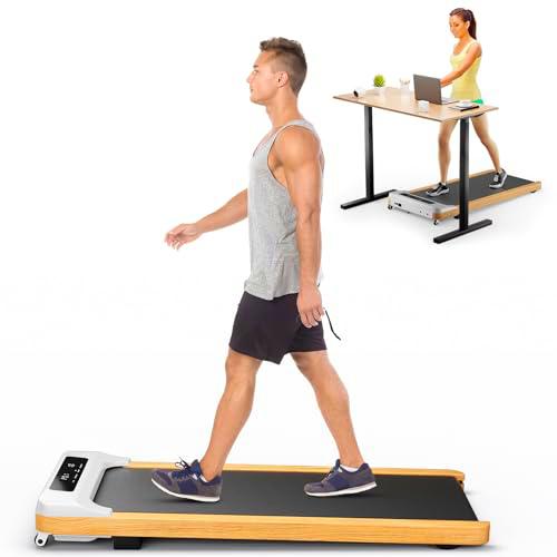 COSTWAY Cinta de correr 3 en 1 2,25 HP, almohadilla de caminar debajo del escritorio 1-6 km/h con mando a distancia